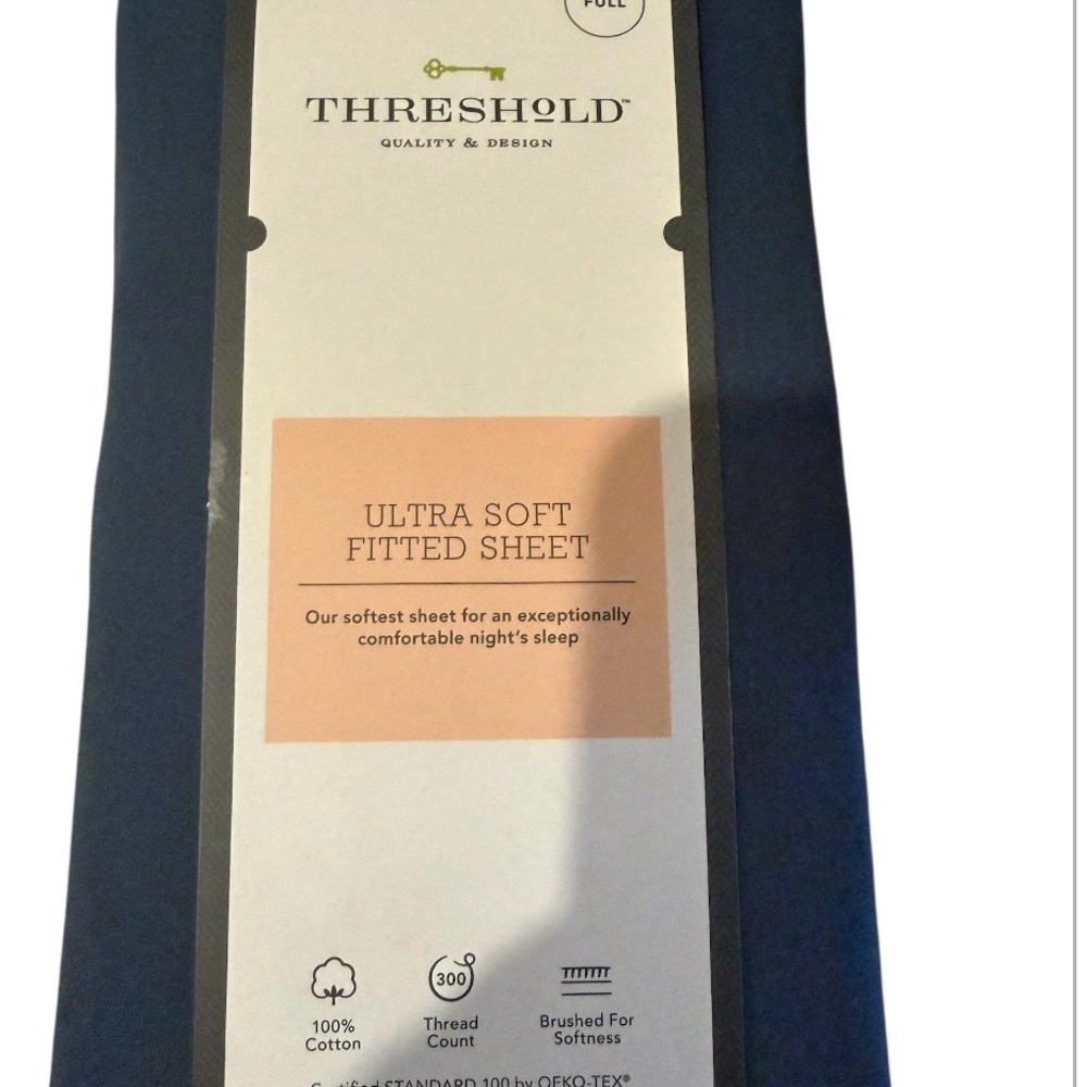 Threshold Navy Ultra Soft Fitted Sheet Full NWT